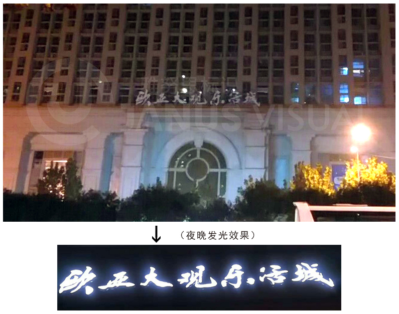 濟(jì)南歐亞大觀樂活城發(fā)光字順利安裝完畢！